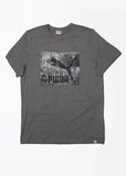 Puma Printed Men's Round Neck Grey T-Shirt